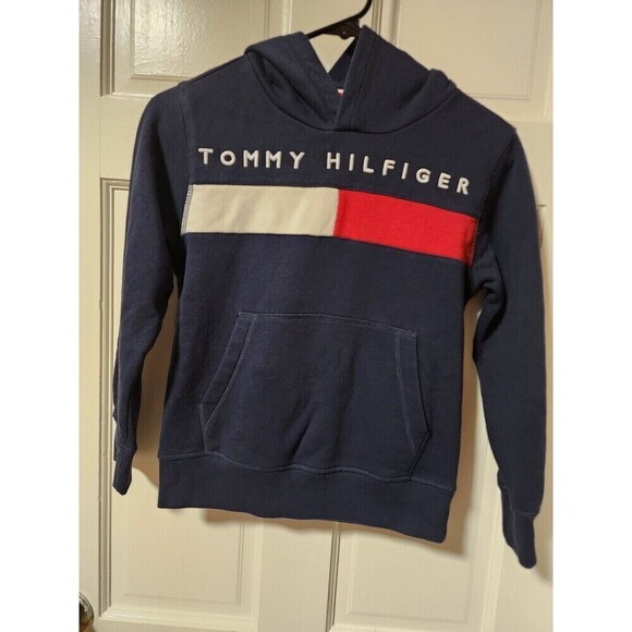 Tommy Hilfiger Big Boys Exploded Flag Pullover Hoodie Size Small - Picture 7 of 12